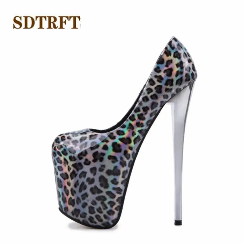 SDTRFT/демисезонные туфли-лодочки на высоком тонком каблуке 20 см; zapatillas mujer; женские свадебные туфли из лакированной кожи на платформе; SM