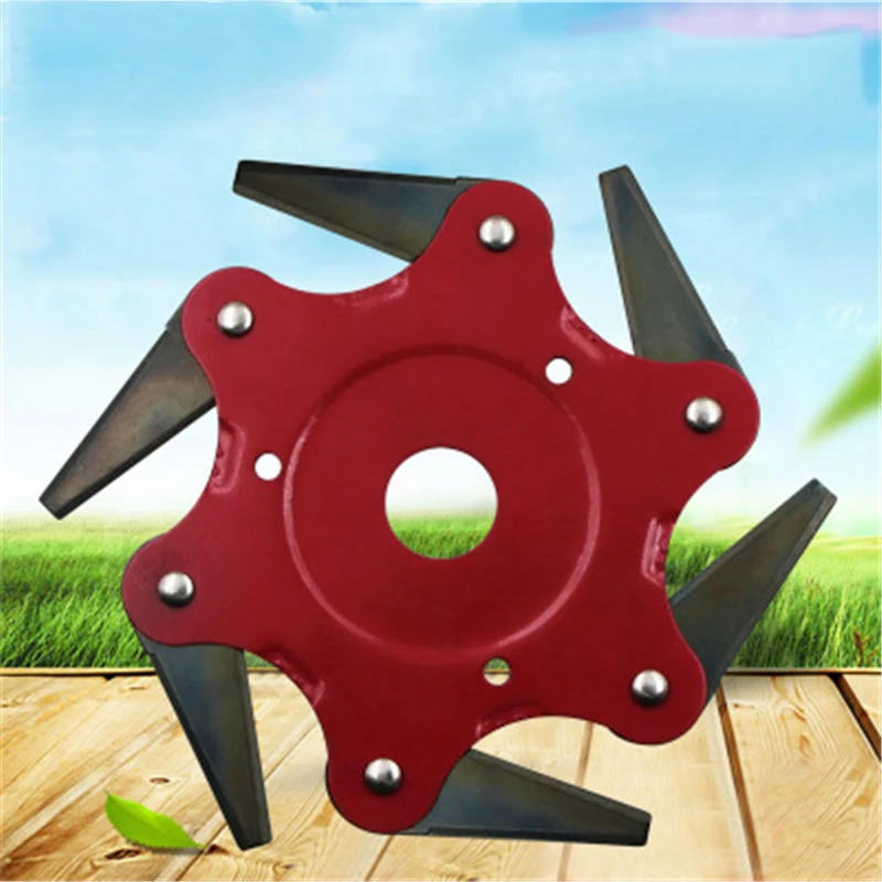 

Universal 6 blades trimmer head for lawn mower Garden Tool trymer Brush Weed Cutter Blades 65mm Steel hedge Grass Trimmer Head