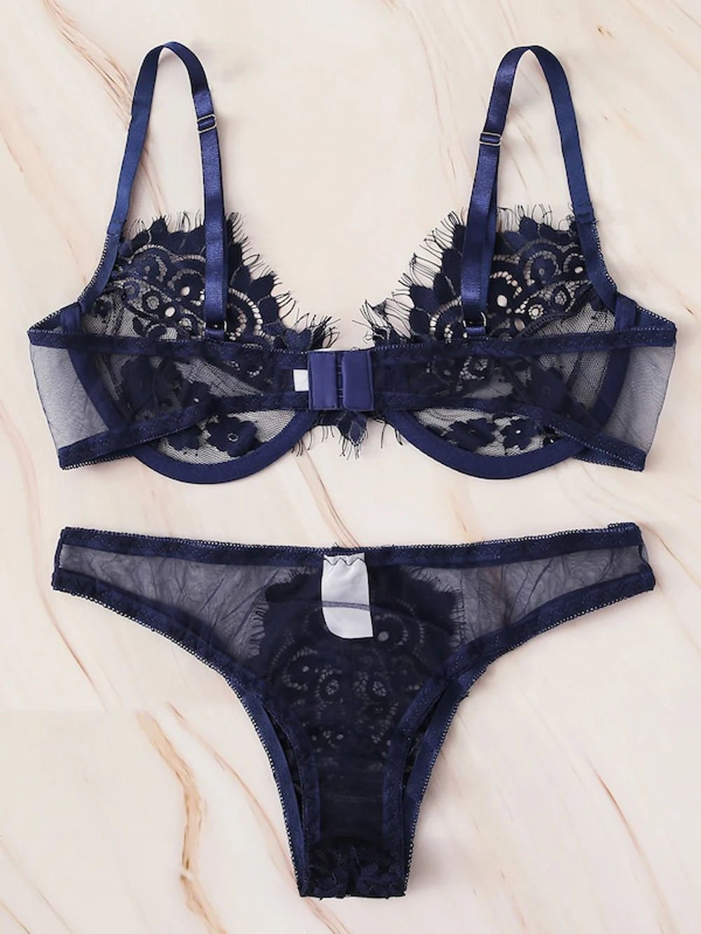 Модное женское сексуальное белье Babydoll, кружевной бюстгальтер, набор, стринги, вечерние, нижнее белье, ночное белье, Прозрачное Бикини