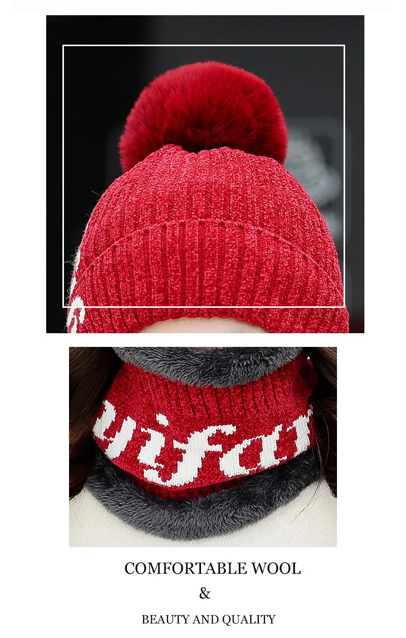 Нагрудник s Зима Skullies для женщин нагрудник теплые Kintted Beanies женские шапочки зимний комбинезон шапка женские шапки для женщин s зима для женщин