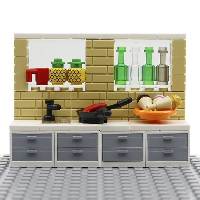 Compatible Friends City Kitchen Accessories Building Blocks Drawer