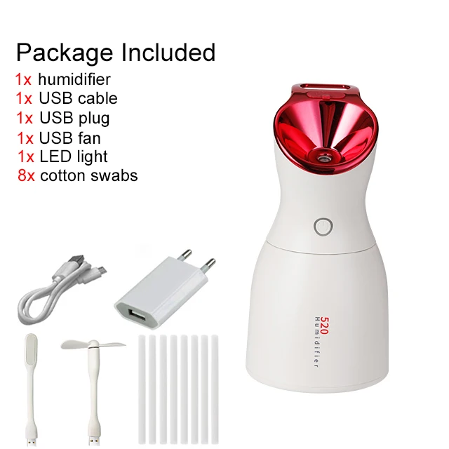 Package L 500ml 3 In 1 USB Beauty Humidifier Portable Ultrasonic Aroma Air Diffuser Purifier Atomizer Diffuser Difusor LED Night Light - Цвет: Package L