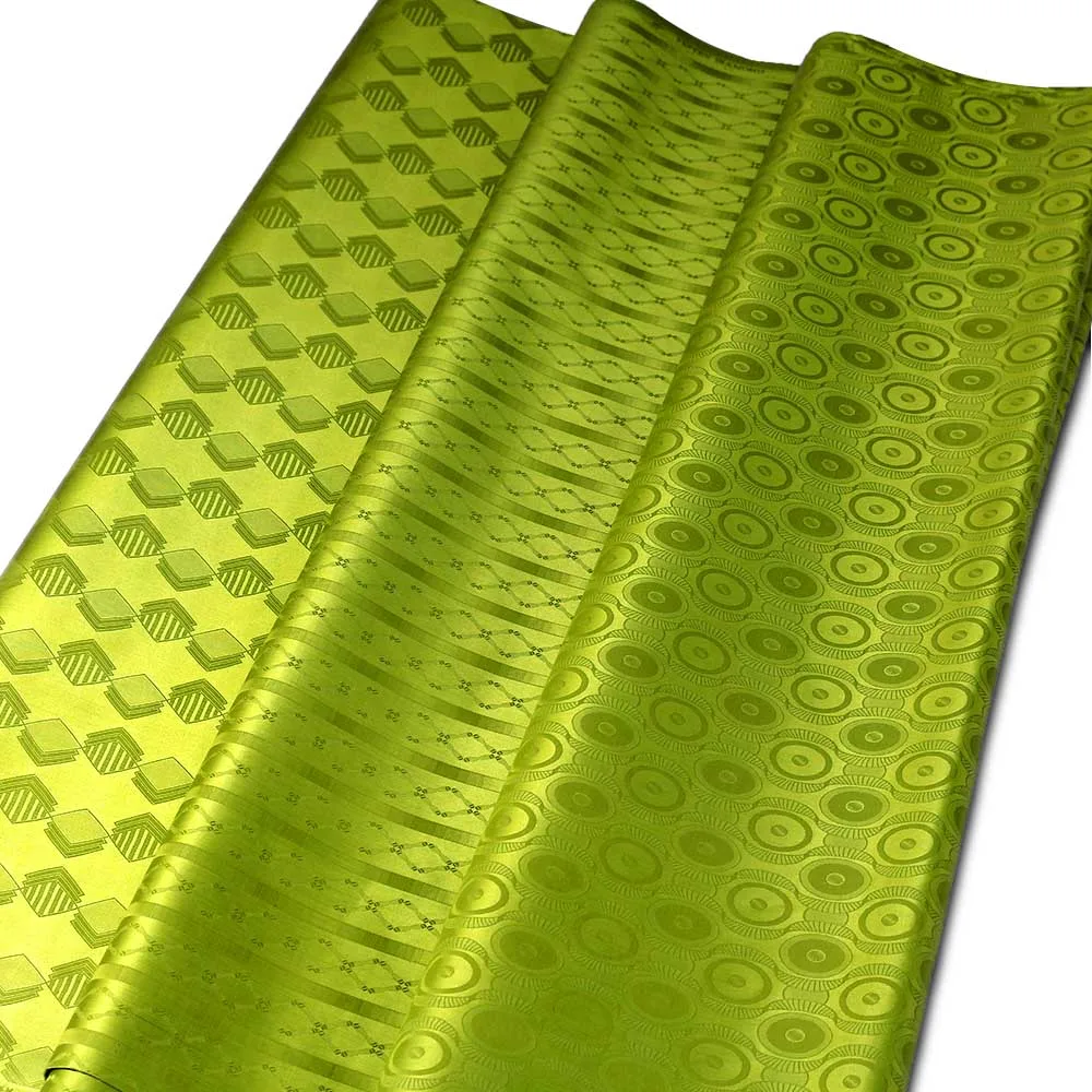 Высокое качество хлопок ткань Базен Riche морская парча Shadda африканский текстиль для одежды - Цвет: Matcha green