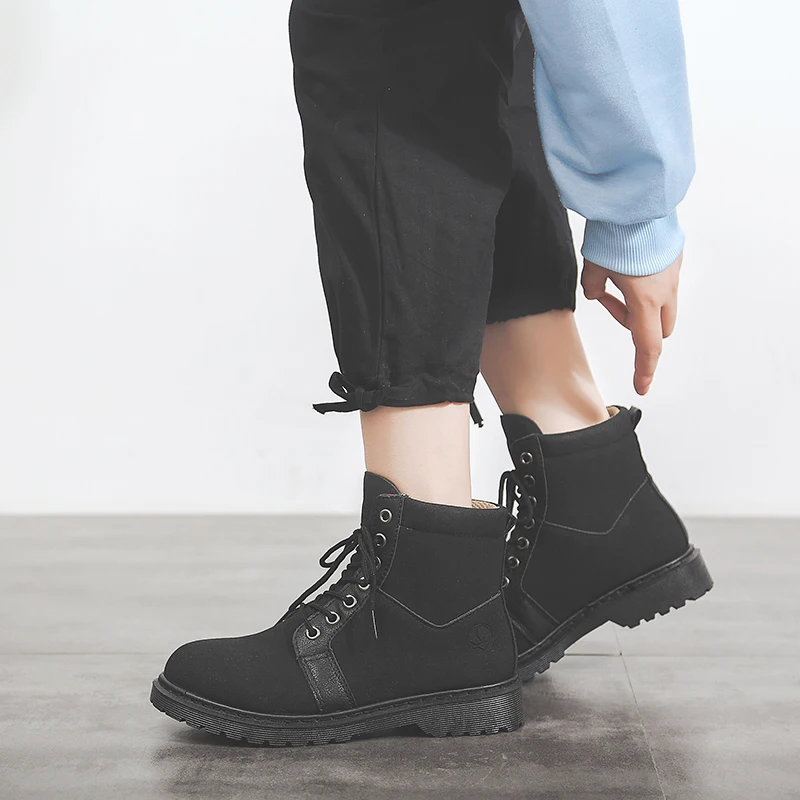 

2019 Winter Boots Women Plus Plush Keep Warm Ankle Snow Boots Transparent Oxford Sole Martin Boots Work Shoes