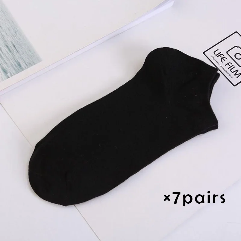 Manoswe 7 пар носков женские Новогодние рождественские носки однотонные дышащие спортивные Белые Черные Серые Хлопковые носки для отдыха