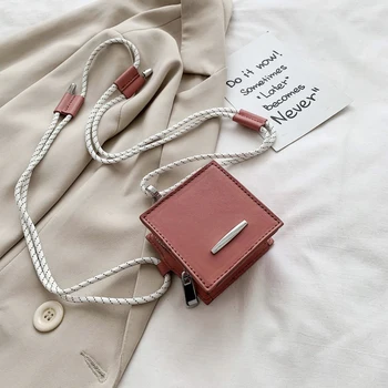 

2020 ladies small square bag rope chain shoulder messenger bag female PU leather square box fashion bags