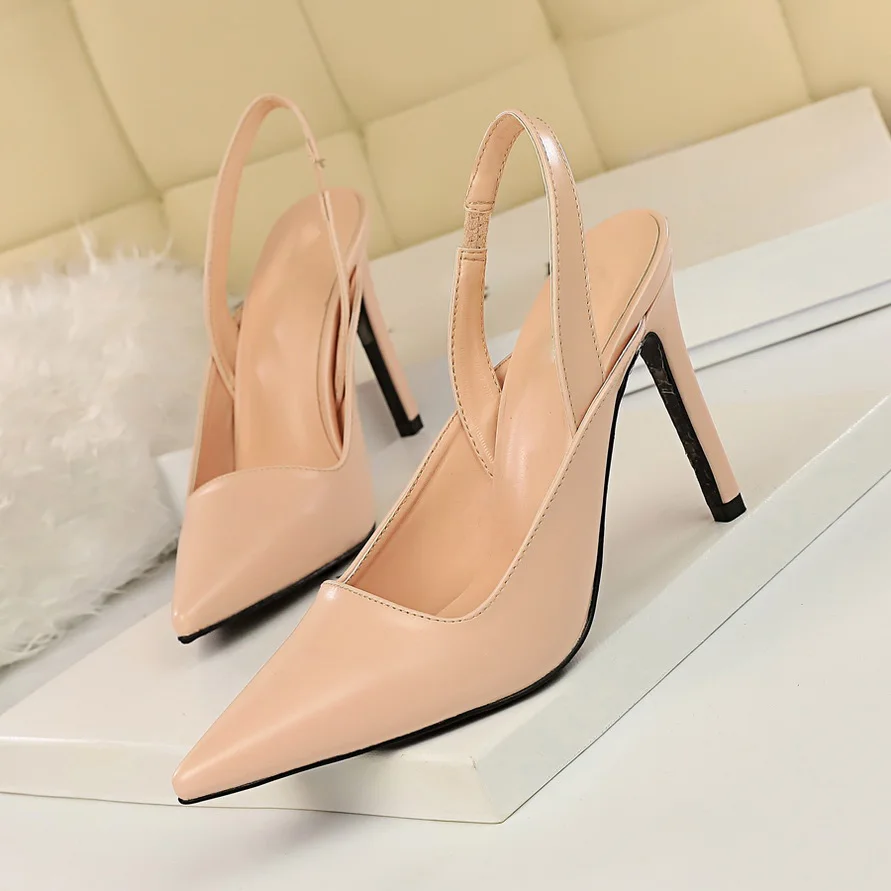 Pink Женские туфли на высоком каблуке 9,5 см; босоножки на шпильке; Цвет Фиолетовый, бордовый; стриптизные сандалии; женские кожаные туфли; женские летние туфли-лодочки; - Цвет: Pink
