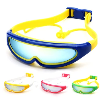 

New Professional Silicone Swimming Goggles Anti-fog UV Kids Sports Eyewear Swimming Glasses With Earplug For Children