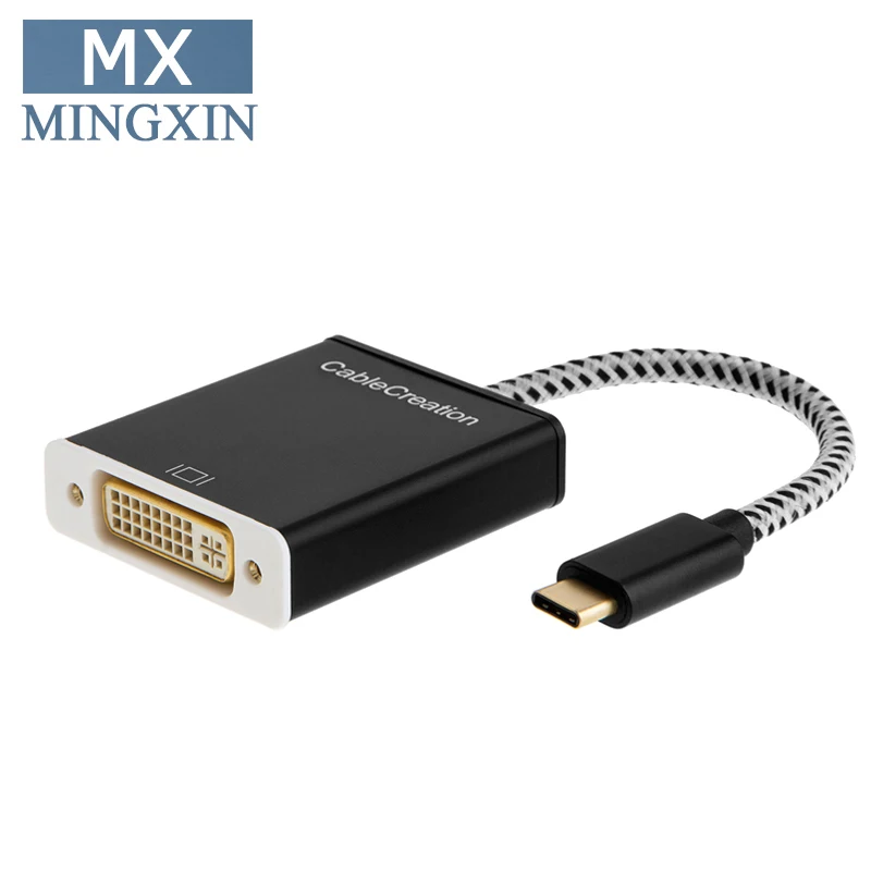 USB-C к DVI, кабель типа C к DVI Алюминиевый адаптер, совместимый с XPS 13/Yoga 910/920/S8/S9, проектор, монитор, Телевизор