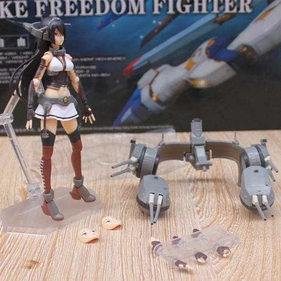 Аниме Kantai Коллекция Nagato ПВХ фигурка Коллекционная модель куклы игрушка 14 см figma 232