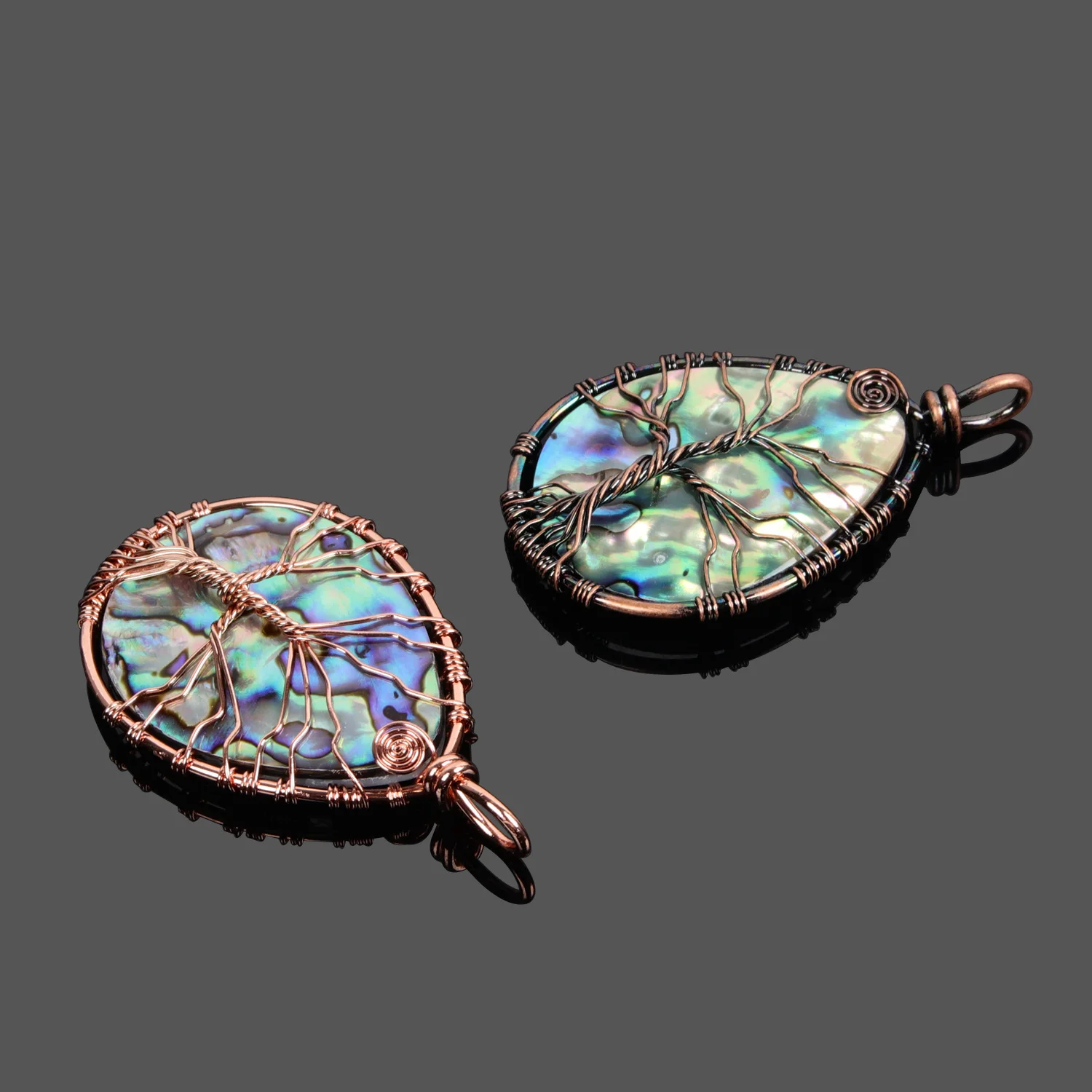 Изысканный натуральный кулон из раковины abalone, подвеска с ручной раной, подвеска с деревом жизни для самостоятельного изготовления ювелирных изделий, ожерелье, аксессуары