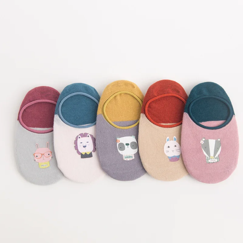 Rabbit group SLKMSWMDJ/ г. Новые летние детские хлопковые носки-лодочки с принтом милые носки для малышей с рисунком, нескользящие носки для детей от 0 до 3 лет - Цвет: Rabbit group