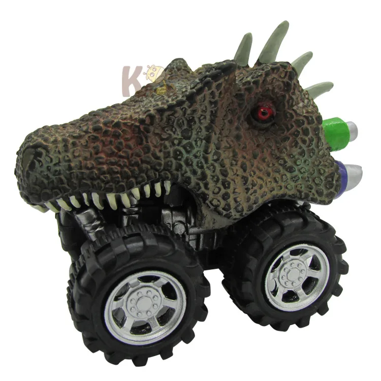 Hot sale Mini Dinosaur Car Model Children's Toy Dinosaur Pull back car Toy Tyrannosaurus Car Action Figure Toys Christmas gifts - Цвет: D