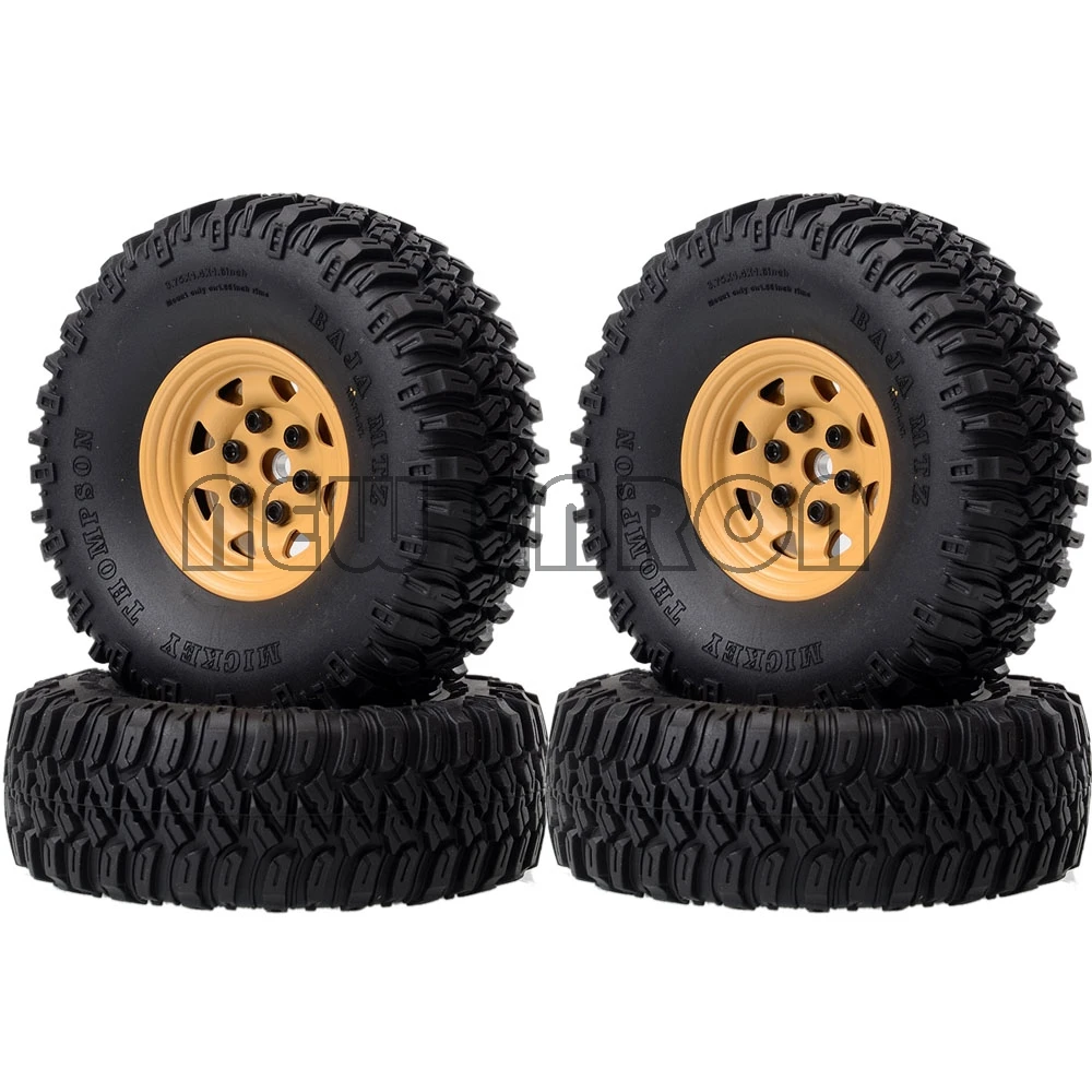 ENRON 1,55 дюймов 4P Beadlock колеса диски 96 мм шины для RC 1/10 D90 TF2 CC01 LC70 MST JIMNY осевой 90069 - Цвет: YELLOW