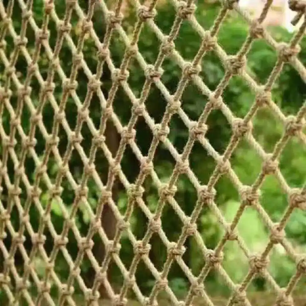 Garden Child Safety Net Hemp Rope Climbing Net Protective Stairs Fencing Mesh Anti Bird Deer Chicken Net Ceiling Net Decoration