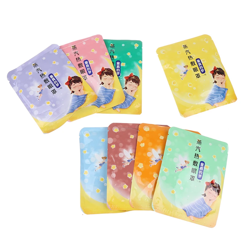 10pcs/pack Comfort Steam Eye Mask Self Heating Hot Compress Relieve Fatigue | Красота и здоровье
