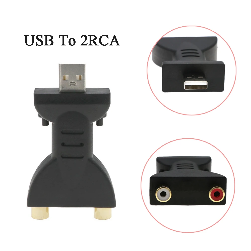 Новое поступление 1 шт. USB Male To 2RCA/3RCA Женский Видео Аудио позолоченный адаптер AV компонентный конвертер аудио адаптер Аксессуары