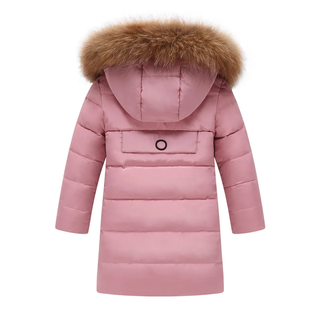 Зимнее пальто для девочек; детская зимняя парка с капюшоном из искусственного меха для девочек; пуховое пальто; стеганая куртка; пальто на молнии для девочки