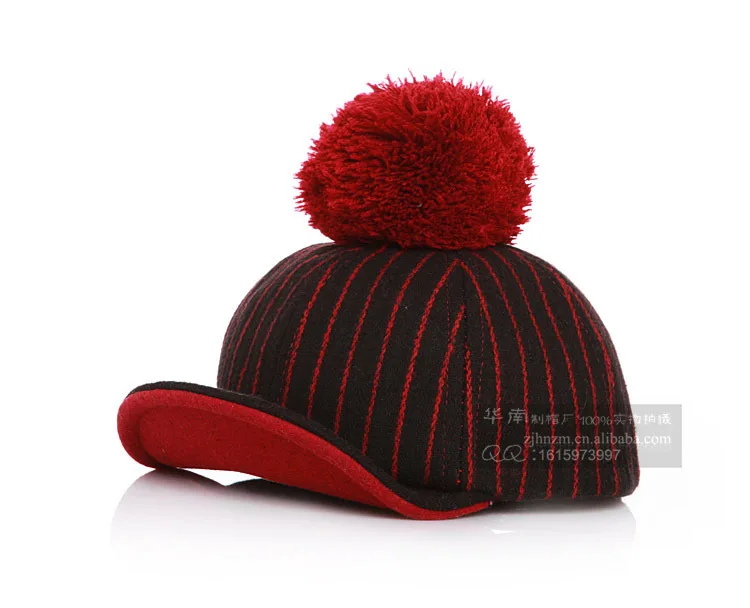 South China Autumn Children Baseball Change Tongue Single Hair Bulb Hats Baby Duck Tongue Woolen Stripe Peaked Cap