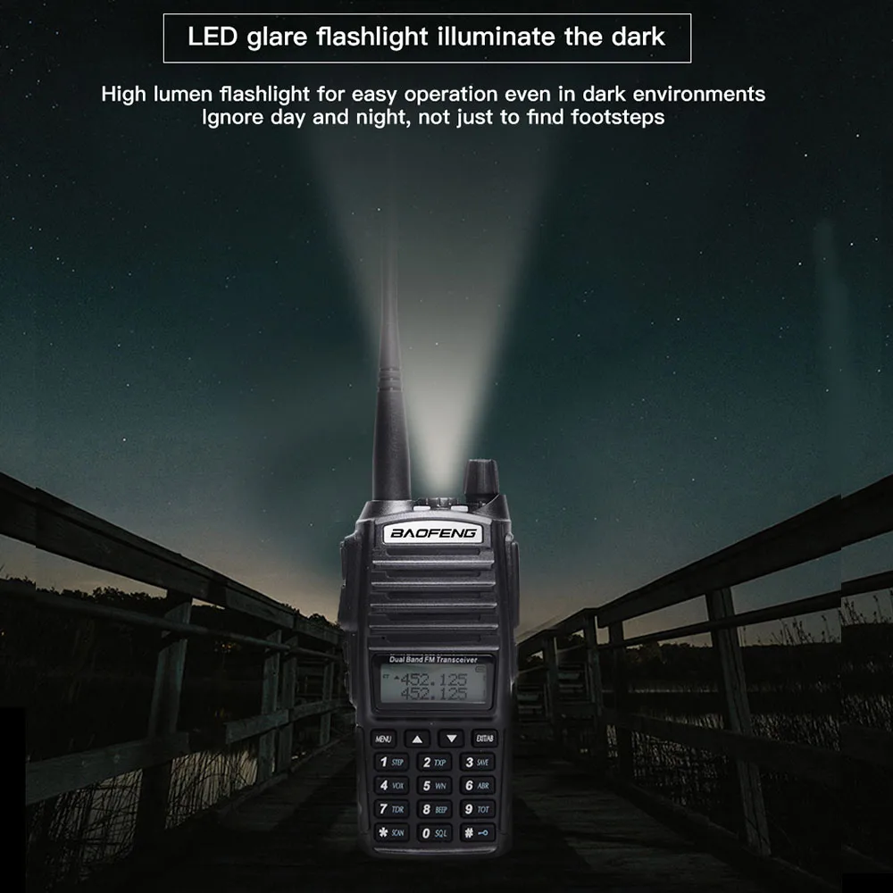 10 шт. Baofeng UV-82 5 Вт двухдиапазонного радио 136-174 и 400-520 МГц fm-радио uv82 рация