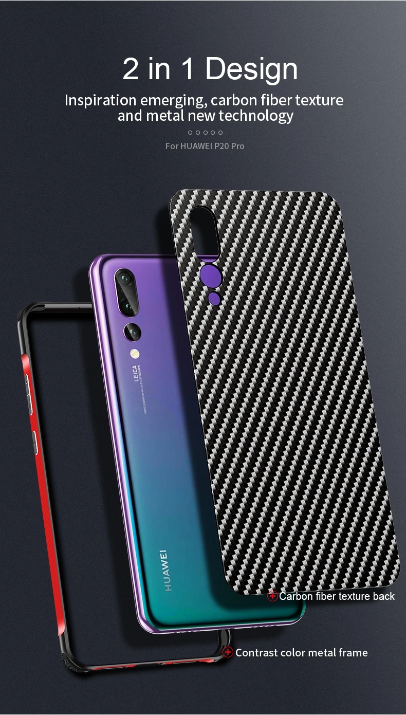 Чехол Beyour Runway Gene для huawei P20 Pro, металлическая рамка, углеродное волокно, чехол для huawei P20 P30 Lite Honor 20 Nova 4 5, чехол для телефона