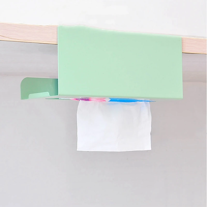 Bathroom Kitchen Paper Towel Rack Free Punch Wrought Iron Paper Holder Household Napkin Creative Rack Cabinet Door Napkin Holder