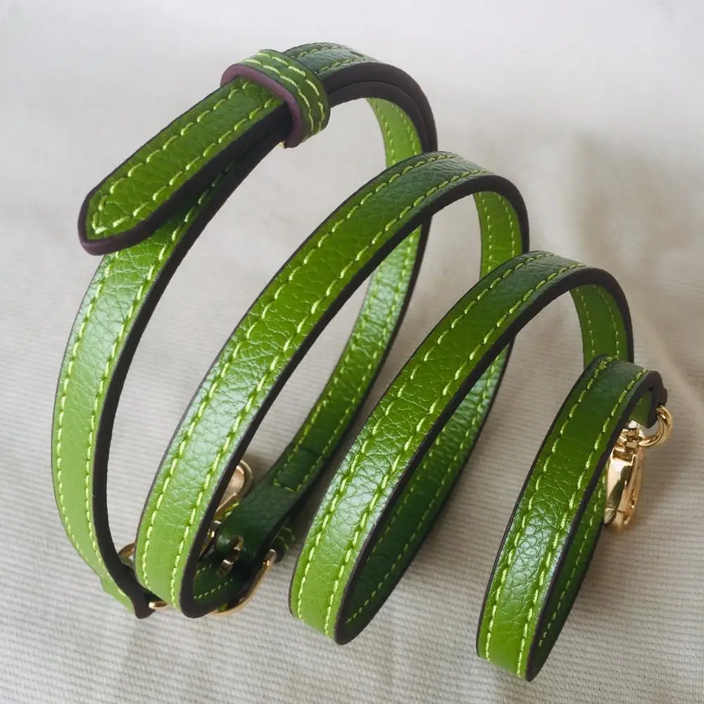 1.2CM green 1,2/1,8 см ширина из натуральной кожи подгоняемый Замена крестообразные ремни сумка Аксессуары Золотая Серебряная фурнитура крест узор - Цвет: 1.2CM green