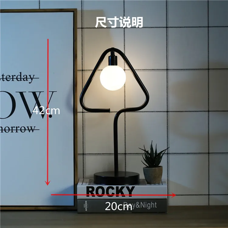 LED настольная лампа в форме геометрической формы,Интерфейс USB,Креативная ночная лампа,Прикроватная декоративная настольная лам