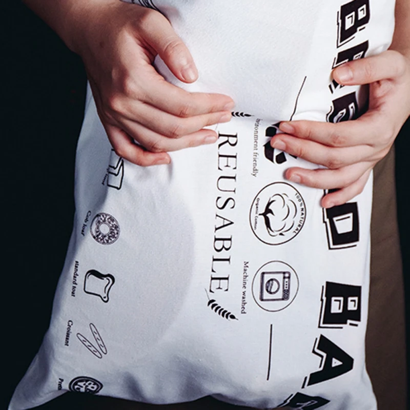 Portable Bread Storage Bag Kitchen Organization Organic Cotton Bread Bag Reusable Storage Sack Home Bakery Food Storage Bag #