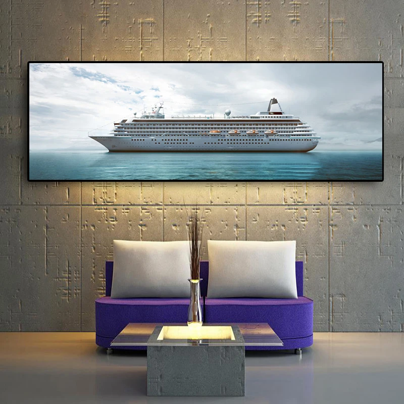 diy Diamond Painting Cross Stitch Sea Ship Cruise liner Diamond Embroidery Picture Landscape Wall Sticker Full Diamond Mosaic