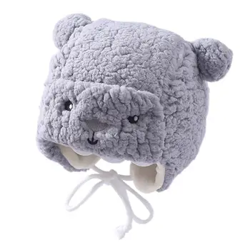 

Children's Winter bear shape Cute windproofBear Shaped Hat Thick Windproof Soft Warm Hat with Earflap for Outdoor