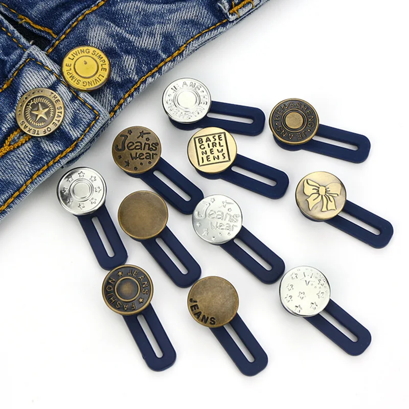 10PCS Jeans Retractable Button Adjustable High Quality