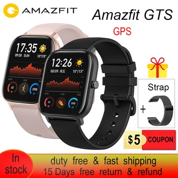 

Amazfit GTS Smart Watch 5ATM Water Resistantce and Professional Swim Tracking Sport Watch All day heart rate 14days Battery life