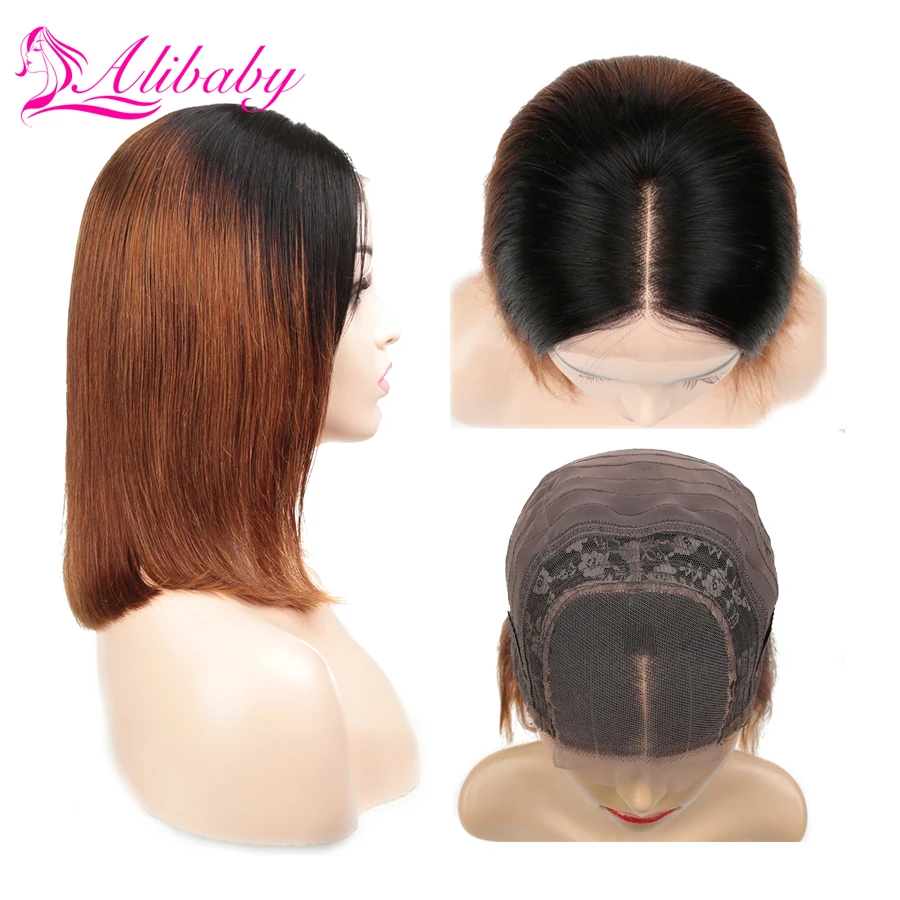 Alibaby малазийский парик прямые человеческие волосы парики Pixie Cut человеческие волосы парики 1b 30 4x4 парик шнурка 8-16 дюймов коричневый волосы remy