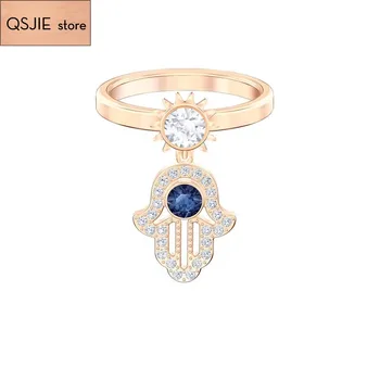 

QSJIE High quality SWA. Elegant palm shape, elegant, fresh and delicate female ring