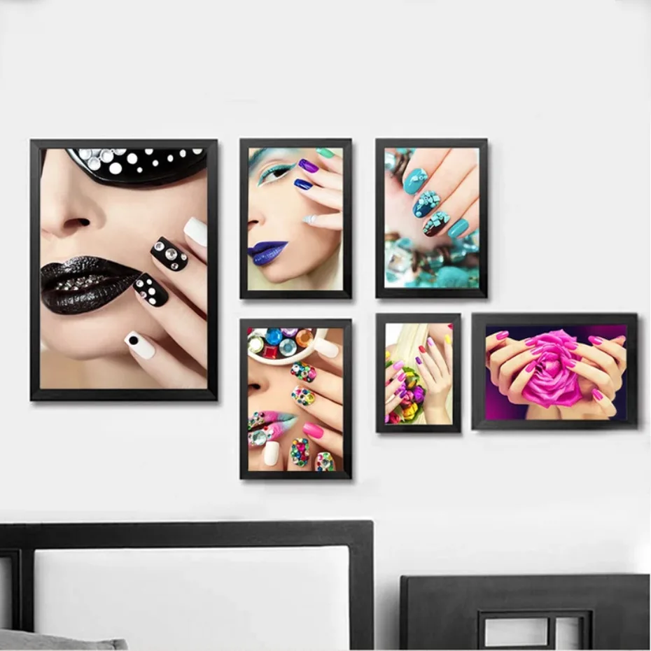 

Foreign Trade New Style Northern European-Style Modern-Style Beauty Manicure Oil Painting Living Room Bar Cafe Decoration wu kua