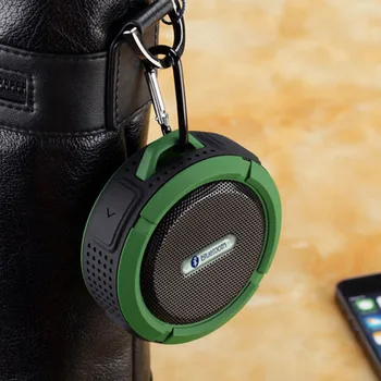 

C6 Bluetooth Sports Speaker Mini Round Wireless Portable Hanging Waterproof Stereo Sound Box Gift Wireless card mini speaker