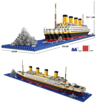 

1860 Pcs No Lepining RMS Titanic Cruise Ship Model Boat DIY Diamond Building Blocks Bricks Kit Children Kids Toys Gifts Loz