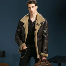 Модная городская Мужская Толстая Шуба, короткая дизайнерская зимняя мотоциклетная куртка из овчины, натуральная кожа, зимняя кожаная куртка 1763