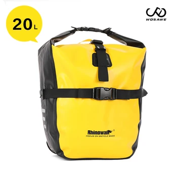 

WOSAWE 20L Pannier Cycling Bag Waterproof Portable Storage Bike Rear Rack Tail Seat Trunk Pack Cycling MTB Bag Bike Accessories