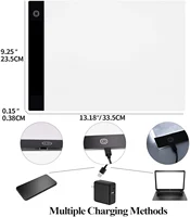 A4 LED Light Pad for Diamond Painting, Drawing & Embroidery – Adjustable Tablet Lamp with Stand & Storage Box - Image 3