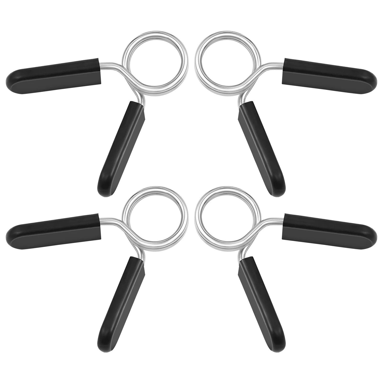 WAKAUTO 4pcs Dumbbell Clamps Spring Clips Barbell Clamps Fit for