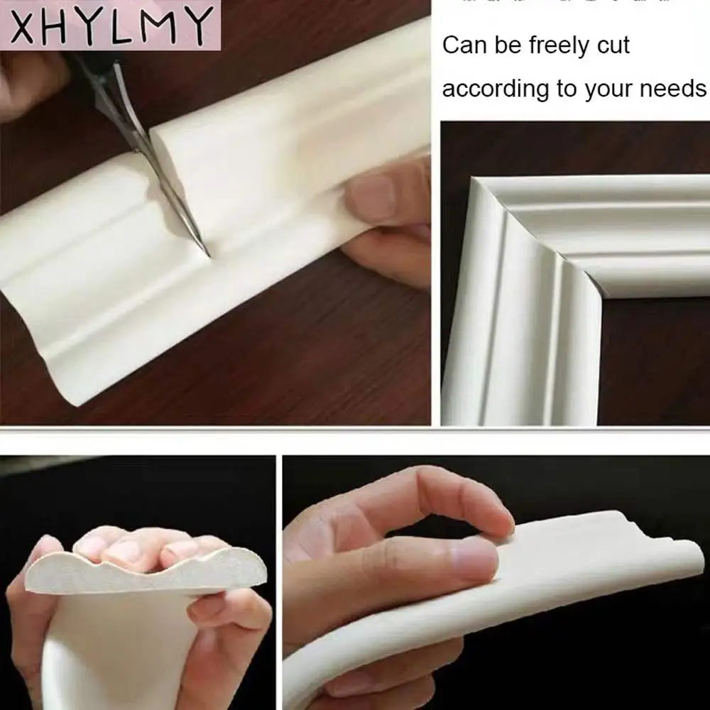 3D плинтус для стен Стикеры из вспененного полиэтилена устойчив к механическому
