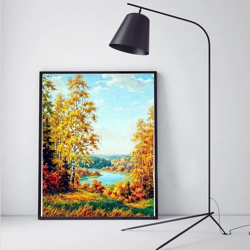 Evershine Landscape Diamond Painting Kit 5D DIY Cross Stitch Mosaic Sale Embroidery Autumn Scenery Crafts Gift Home Decor Diamond Painting Diamond Art Painting Kit Diamond Painting Set