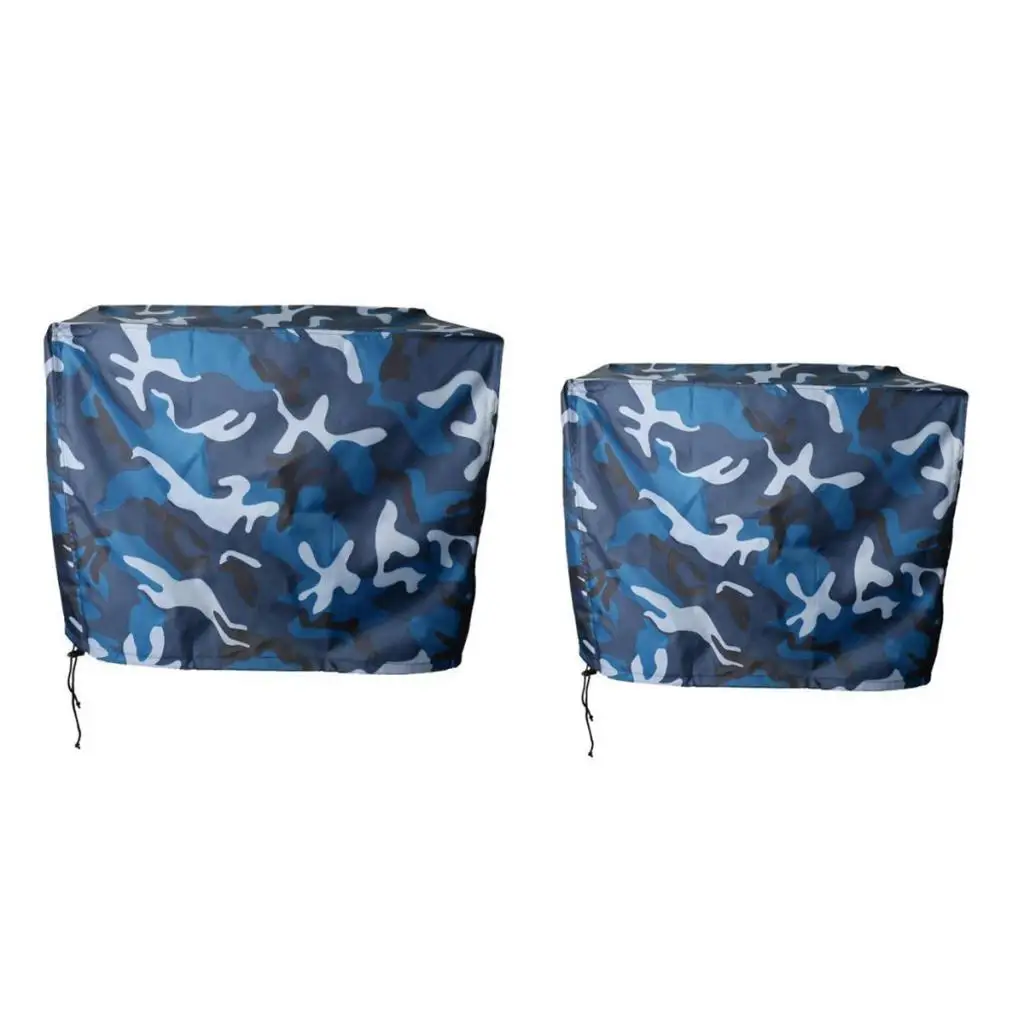 MagiDeal 2pcs Boat Yacht Outboard Motor 2-5 2-15  Engine Cover Trailerable