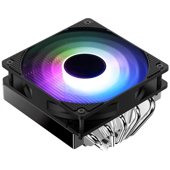 

Jonsbo 701 CPU radiator 5heat pipe 75mm ultra-thin design 4PIN PWM interface LED silent fan support IntelLGA775/115X AM2/AM3/AM4