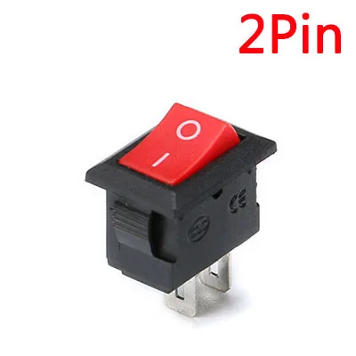 10 шт. 3 Pin 2 Pin 3A 250 В 10*15 мм черная кнопка кулисный переключатель вкл. Выкл. AC 10X15 мини кулисный выключатель питания - Цвет: 2 pin red