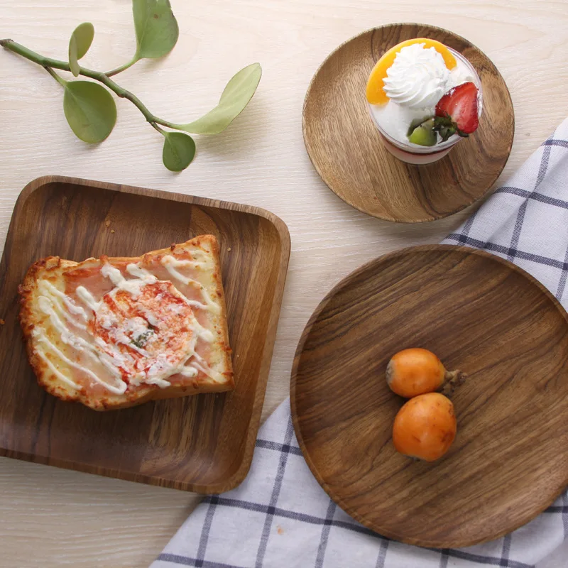 Natural Zebra Wood Storage Trays Creative Simple Multi-function Fruit Snack Tea Cutlery Practical Desktop Decoration Plate | Дом и сад