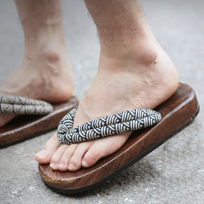 Asian Retro Flip Flop Flat Shoes 