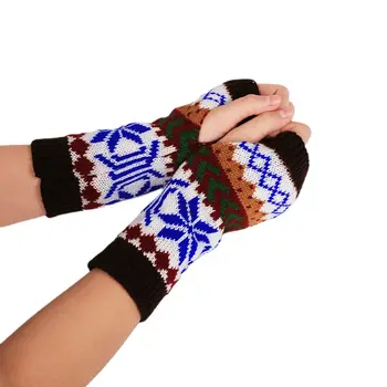 

Winter Touch Screen Half Finger Gloves Charm Women Wool Knit Xmas Warm Glove new
